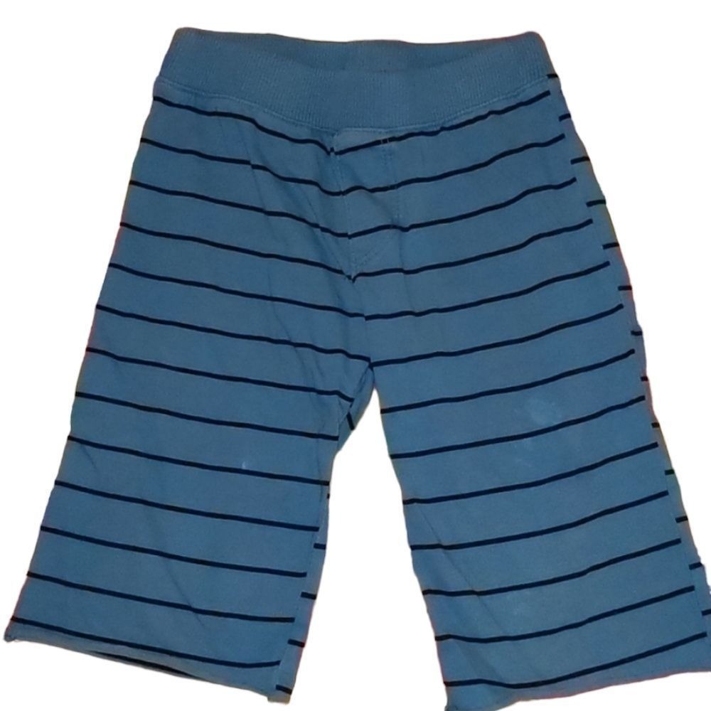 JOAH LOVE Blue Black Stripe Sweat‎ Shorts 24M Made in USA Toddler Boys Girls
